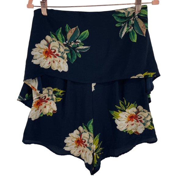 Haute Rogue Dresses & Skirts - Haute Rogue Women's Size Small Navy/Multi-Colored Floral Strapless Romper